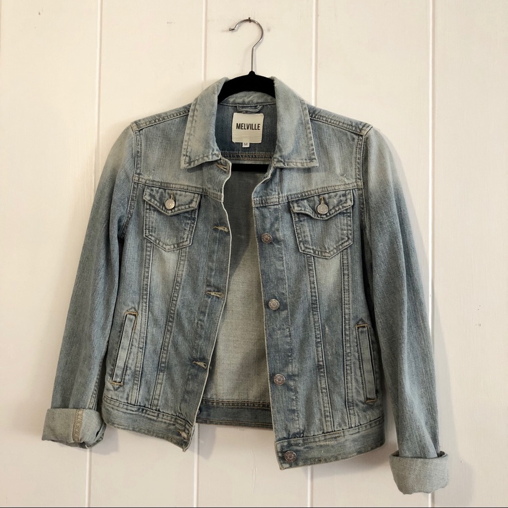 Brandy Melville distressed denim jacket